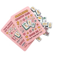 Mélangeurs de tuiles de mahjong roses en PP, ensemble de cartes de mélange de tuiles de mahjong, accessoires de mahjong pour mélanger et remuer les tuiles