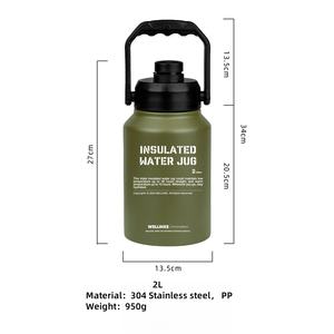 Seau à glace 2-3.8L pour camping en plein air conservation des glaçons conservation de la chaleur et du froid couvercle de <span class=keywords><strong>bouteille</strong></span> d'eau ensemble tactique sac seau - Product Image 3
