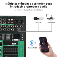 Meilleure vente Mixeur numérique audio professionnel à 8 canaux Console de mixage DJ directe d'usine Équipement professionnel vidéo et d'éclairage
