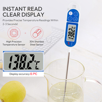 Thermomètre numérique à lecture instantanée KT800 avec mémoire de température, étanche, pour la cuisine, la viande et les aliments