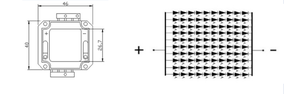 Hochleistungs-Infrarot-Cob-<span class=keywords><strong>LED</strong></span> 810nm 815nm 100W <span class=keywords><strong>IR</strong></span>-<span class=keywords><strong>LED</strong></span>-<span class=keywords><strong>Array</strong></span> 10x10 Chips - Product Image 2