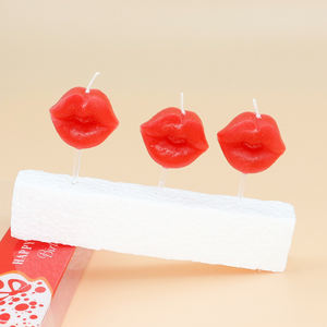 Décoration de fête bougie d'<span class=keywords><strong>anniversaire</strong></span> drôle lèvres bougie d'<span class=keywords><strong>anniversaire</strong></span> Design dans gâteau - Product Image 4