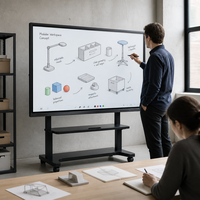 Écran plat interactif 65 pouces 4K Tableau blanc numérique avec écran tactile 20 points
