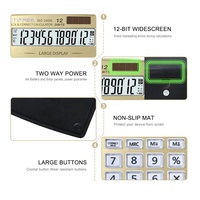 Calculatrice de bureau électronique fantaisie 12-14 chiffres cadeau de bureau et d'école 99 étapes double fonction de vérification de l'alimentation en plastique Durable