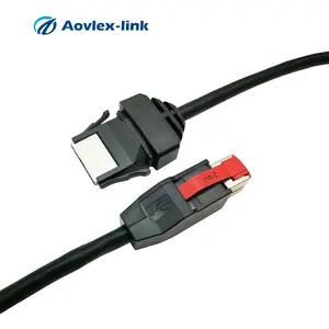 24V تعمل بالطاقة usb إلى 1x8 مزلاج-N-قفل ماسحات الباركود كابل طابعة لنظام نقاط البيع