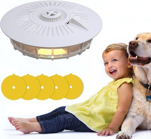Piège à puces électrique en forme de dôme avec 5 plaques collantes, alimentation double USB et batterie, piège anti-parasites efficace pour l'intérieur, pour usage domestique - Product Image 5