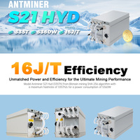 Expédition accélérée BTC/BCH/BSV Hydro-refroidissement 319T Hashrate 5104W Mineur industriel minier silencieux Antminer S21 Hydro