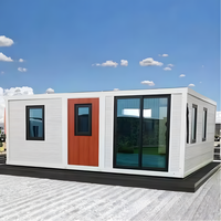Maison préfabriquée en conteneur extensible de 20 pieds ou 40 pieds, prête à l'emploi, avec cuisine et salle de bain, design moderne, étanche, résistante aux ouragans, de luxe