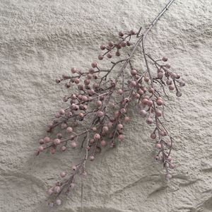 Bayas de Invierno Artificiales, Flores Secas Beige, Plástico Hecho a Mano, Decoración para Bodas y Hogar, 24 Pulgadas - Product Image 3