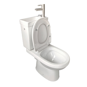 Lavabo de inodoro de dos piezas de doble descarga de cerámica moderna europea Sanita Compacta para baño lavabo drenaje P-Trap - Product Image 4