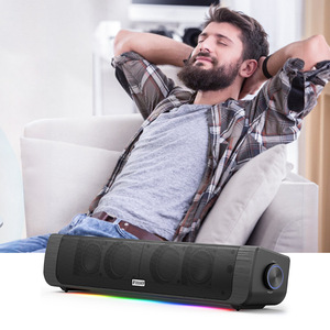 Nueva Barra de Sonido Larga con Molde Privado, Altavoz Bluetooth con Subwoofer, RGB Rítmico, Altavoz Inalámbrico para Computadora con Batería Integrada - Product Image 4