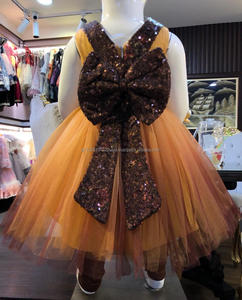 Kids Sequence Design Frocks for Baby Girl Solid Formal <b>Ball</b> Gown Spring Dress with Hairband Available in 1-3 Years Size - Product Image 3