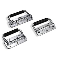Poignées de placard carrées en acier inoxydable Haitan LS504-2-110, loquet en acier à tirage et compression pour tiroirs de cuisine, entrepôt/hôpital