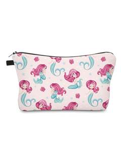 Sac de maquillage de voyage en polyester imperméable de grande taille avec fermeture à glissière, cadeau pour femmes - Product Image 1