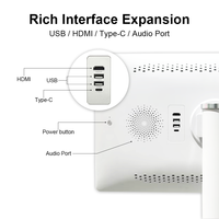 INNCHIP Televisor Portátil Inteligente LED Blanco de 24 Pulgadas, HDTV Inalámbrico Android 15, Televisor con Ruedas para Interiores con Cámara Integrada de 1300W