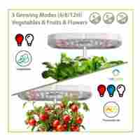 Système de culture de plantes à domicile, 8 pots de fleurs avec lumière de croissance LED à spectre complet, jardin intelligent, micro-légumes, arrosage, kits de culture hydroponique