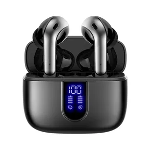 Power Display ENC Earphone With Wireless Charging Case IPX5 Waterproof In-Ear Earbuds With Mic For TV Smart Phone Laptop PC