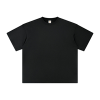 Kaos Oversize Custom Ringan Hitam Basic Leher Bulat Streetwear Berkualitas Tinggi Drop Shoulder Warna Polos Desainer