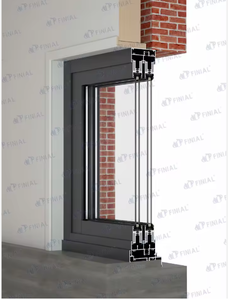 Porta scorrevole di lusso per villa, moderna, di alta gamma, in vetro a doppio strato, nera, termoisolante - Product Image 4