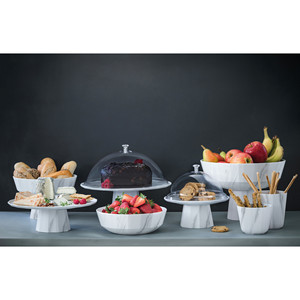 Vassoio Decorativo Ovale con Superficie Marmorizzata Bianca, Piatto da Servizio - Product Image 3