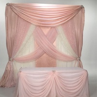 Kit de rideaux de scène extérieurs élégants et durables en aluminium de 3 m x 6 m avec doubles barres transversales pour mariages et fêtes
