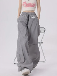 Pantaloni da jogging da <span class=keywords><strong>donna</strong></span> a gamba larga, leggeri, con coulisse e dettagli riflettenti, ideali per il tempo libero - Alta qualità, in saldo! - Product Image 3