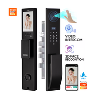 Serrure de porte intelligente avec caméra de reconnaissance faciale 3D Wifi TYSH, interphone automatique, visionneuse numérique Wifi Tuya, serrure de porte intelligente à empreintes digitales