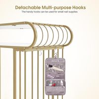 Table de manucure HONGZI de haute qualité avec cadre métallique moderne, prises électriques, ports USB, bureau pour salon de beauté commercial