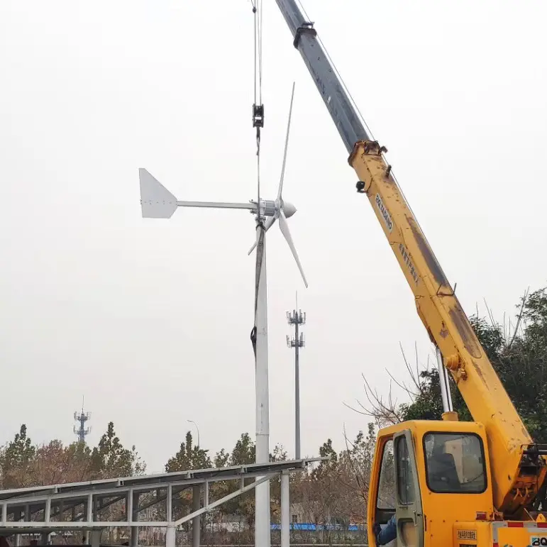 風力タービン高出力ホームファーム用水平ソーラー風力発電機10kw