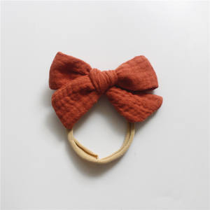 Diademas de Nailon Delgadas con Logotipo Personalizado para Bebés Niñas, Accesorios para el Cabello de Recién Nacidas, Diademas Elásticas de Tela, Lazos para el Cabello, Temporada de Primavera - Product Image 3