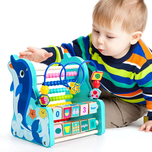 Đa chức năng phim hoạt hình động vật đại dương gỗ Bead tính toán giá giáo dục hỗ trợ giảng dạy đồ chơi cho trẻ em trai & cô gái chứng nhận CPC - Product Image 2