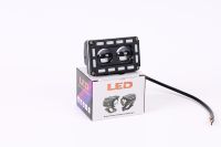 Feux auxiliaires de moto rectangulaires à 2 LED avec lampe de jour latérale, super lumineux, étanches, pour moto tout-terrain, VTT, UTV