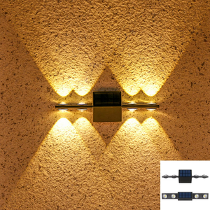 Solar LED Flower Style Christmas <b>Wall</b> Light for Outdoor Courtyard Staircase Porch Garden Use IP65 Rated - Product Image 1