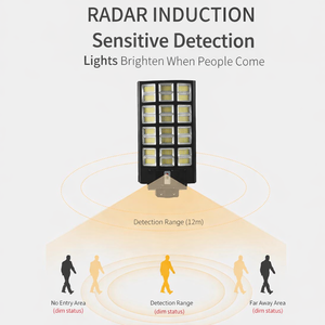 Lampadaire Solaire LED Étanche IP65 600W/800W/1000W Tout-en-un pour Villas Rurales, Usines et Cours - Product Image 2