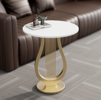 Nouvelle table minimaliste à bordure en forme d'harpe, table basse pour salon et maison