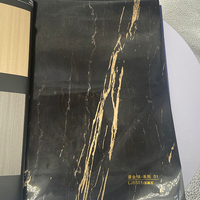 Panneau mural en PVC noir et marbre blanc, imperméable, en charbon de bambou, pour hôtels et villas, par Factory Eco Products