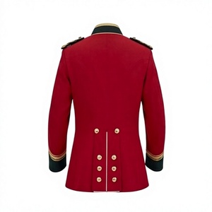 Red Ceremonial Outdoor Uniform Style Formal Parade Custom Outerwear <b>Tunic</b> Jacket for Men's - Product Image 2