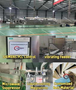 เครื่องอบแห้งตัวอ่อน BSF แบบไมโครเวฟ สแตนเลส ผลิตจากโรงงานจีน ควบคุมด้วย PLC พร้อมเครื่องยนต์และชุดเกียร์ไฟฟ้า - Product Image 5
