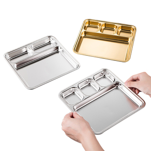 Teglia da forno ristorante in acciaio inossidabile vassoio da portata ristorazione SUS304 porta alimenti rettangolare in acciaio inossidabile - Product Image 3