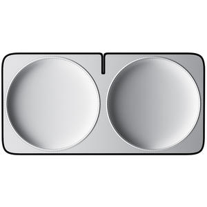 Pare-soleil de voiture pour pare-brise avant, tissu argenté titane, rétractable, ajustement universel, couleur unie ST-4014 - Product Image 2