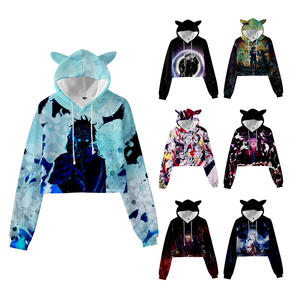 Custom Men Hoodies Hooded Cat Ears Sexy Cute Polyester Cotton Casual Hip Hop <strong>Jujutsu</strong> <strong>Kaisen</strong> Demon Streetwear <strong>Hoodie</strong> Sweatshirts - Product Image 1