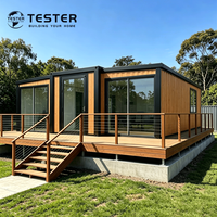 Bâtiment de bureau modulaire préfabriqué en acier de 20 pieds et 40 pieds, type conteneur maritime pliable, avec chambre et cuisine, pour l'Australie