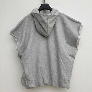 Wholesale Custom Irregular Distressed Sleeveless Boxy <b>Vest</b> Heavy Duty Double-layer Short Style <b>Loose</b> Tank <b>Top</b> Hoodie for Men - Product Image 5
