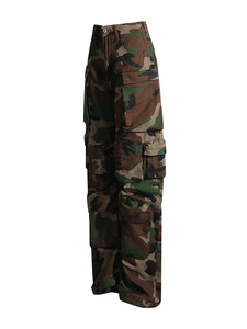 Moda Streetwear Camo <span class=keywords><strong>Jeans</strong></span> Denim Pantalones de pierna ancha para damas Pantalones <span class=keywords><strong>cargo</strong></span> Mujeres - Product Image 2