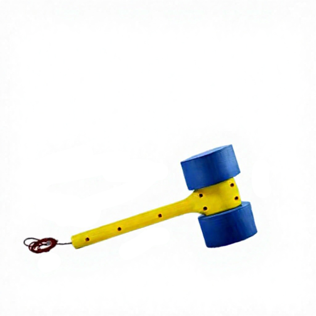 Light Yellow-Double hammer thick blue