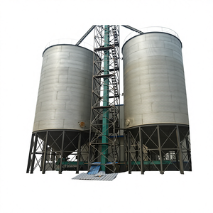 Конический силос из оцинкованной стали для хранения зерна и кормов для животных, используемый в сельскохозяйственных операциях - Product Image 1