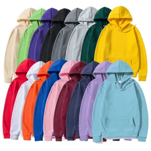 Toptan 380gsm Unisex 100% pamuk kapüşonlu kazak yüksek kalite erkek boş boy polar Hoodie