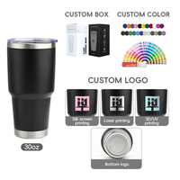 Gobelet isotherme personnalisé avec logo, 30 oz, en acier inoxydable, à double paroi, avec revêtement en poudre, tasse à café isolée, tasse de voyage avec couvercle