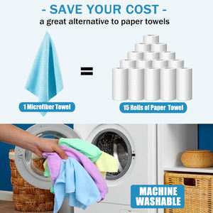 <span class=keywords><strong>Panni</strong></span> in <span class=keywords><strong>Microfibra</strong></span> Riutilizzabili 30x30 Lavabili per Lucidatura <span class=keywords><strong>Pavimenti</strong></span>, Asciugatura Piatti in Cucina, Lavaggio Auto, Panno per Pulizia Veicoli - Product Image 4