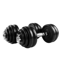 Ensemble d'haltères réglables multifonctions en fonte de haute qualité 15kg/20kg/30kg, unisexe, universel, pour musculation, marque OEM